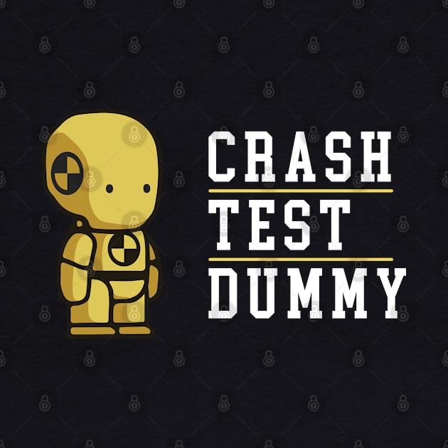 Crash Test Dummy Baby Yellow Safety Testman with White Light Text and Yellow Line Separated by ActivLife